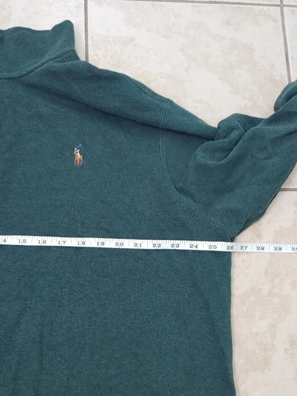 Polo Ralph Lauren Estate Rib 1/4 Zip Men's XXL Dark Green Quarter Pullover